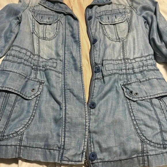 Anthro Marrakech utility denim lined jacked - Picture 6 of 12